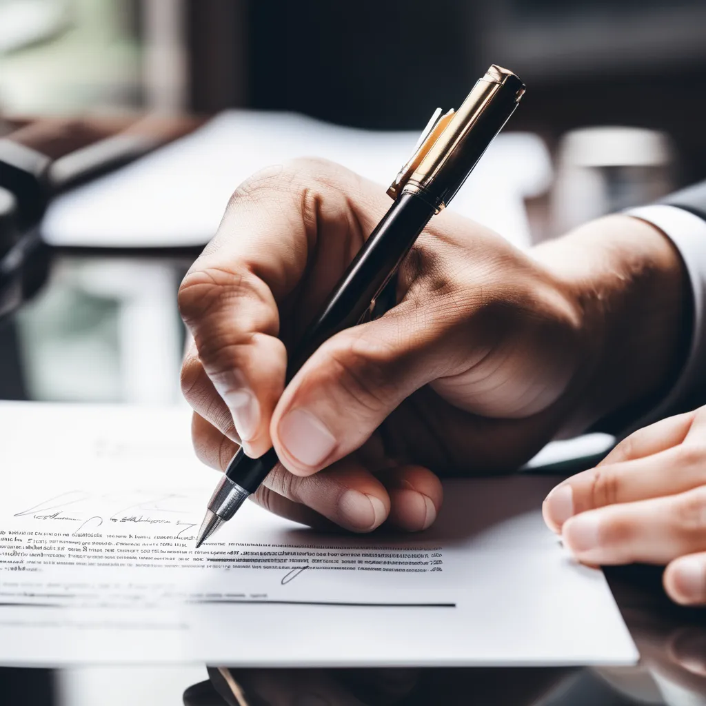 Signing a document